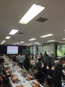 講演後は食事会です